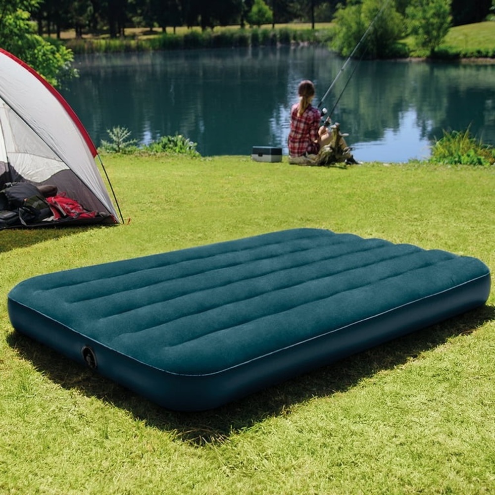 Twin Inflatable Air Mattress in Dark Green